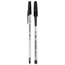 Химикалка Deli Think - EQ1-BK, 0.7 mm,черна -1