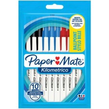 Химикалки Paper Mate Kilometrico - 10 броя, асортимент -1