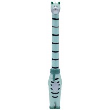 Химикалка с играчка - Зелена зебра -1