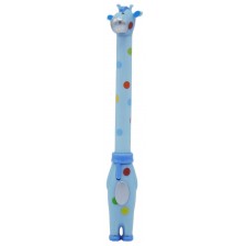 Химикалка с играчка - Тъмносин жираф -1