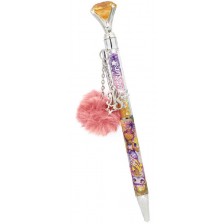 Химикалка с пухче Nebulous Stars - Орелия, с цветен диамант -1