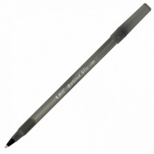 Химикалка BIC - Round Stic Classic, 1.0 mm, черна -1