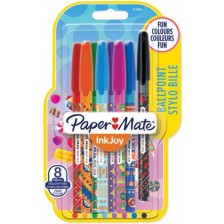 Химикалки Paper Mate Ink Joy - Candy Pop, 1.0 mm, 8 цвята -1