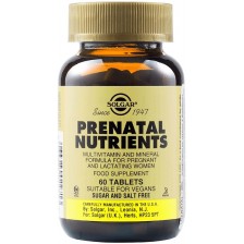 Prenatal Nutrients, 60 таблетки, Solgar
