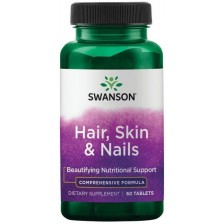 Hair, Skin & Nails, 60 таблетки, Swanson -1