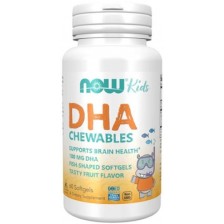 Kid's Chewable DHA, 60 капсули, Now -1