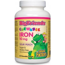 Big Friends Iron, 10 mg, 60 дъвчащи таблетки, Natural Factors -1