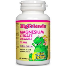 Magnesium Citrate, 50 mg, 60 дъвчащи таблетки, Natural Factors