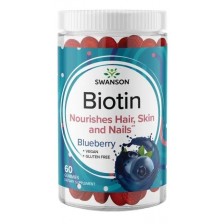 Biotin, боровинки, 60 дъвчащи таблетки, Swanson