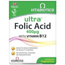 Ultra Folic Acid, 400 mcg, 60 таблетки, Vitabiotics -1