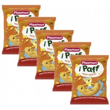 Хрупанки Plasmon - Paff, царевица и просо, 8+ м, 5 броя х 15 g