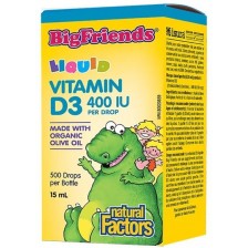 Big Friends Vitamin D3, 400 IU, 15 ml, Natural Factors