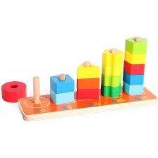 Игрален комплект Acool Toy - Сортер с геометрични форми, 16 части