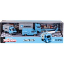 Игрален комплект Majorette - Maersk, 4 превозни средства