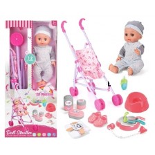 Игрален комплект Sonne - Кукла-бебе със звуци и аксесоари