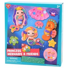 Игрален комплект с пластилин PlayGo - Принцеси, русалки и приятели