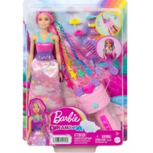 Игрален комплект Barbie Dreamtopia - Кукла за прически с аксесоари -1