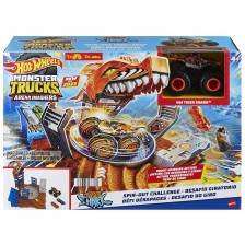 Игрален комплект Hot Wheels Monster Trucks - Spin-Out Challenge: Световна арена, полуфинал -1