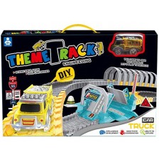 Игрален комплект Felyx Toys - Писта със светещо камионче, лупинг, 165 части -1