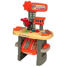 Игрален комплект RS Toys - Работна маса с инструменти, 31 части -1