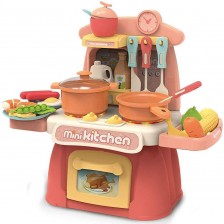 Игрален комплект Raya Toys - Мини кухня, корал -1