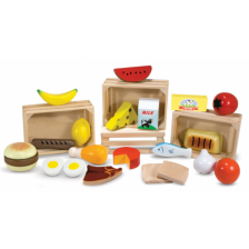 Игрален комплект Melissa & Doug - Дървени хранителни продукти -1