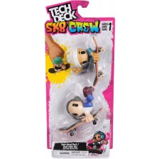 Игрален комплект Tech Deck SK8 Crew - Скейтборд за пръсти с фигурки, сива/бяла