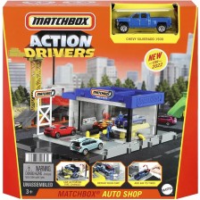 Игрален комплект Matchbox Action Drivers - Автомивка, с количка -1