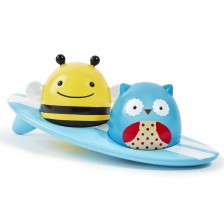 Играчка за баня Skip Hop - Бухалче и пчеличка на сърф, светещи