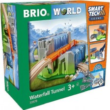 Игрален комплект Brio - Тунел с водопад, Smart Tech -1