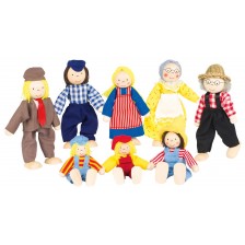 Игрален комплект Goki - Гъвкави кукли, Фермерско семейство ІІ -1