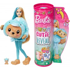 Игрален комплект Barbie Cutie Reveal - Кукла с костюм на мече-делфин -1