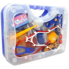 Игрален комплект Raya Toys - Чичо доктор в куфарче, син