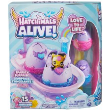 Игрален комплект Hatchimals Alive! - Вана с фигурки -1