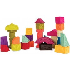 Игрален комплект Battat - Меки кубчета с форми, вид 2 -1