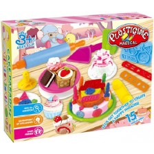 Игрален комплект Raya Toys - Моделин с формички, Торта