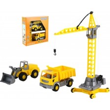 Игрален комлект Polesie Toys - Кран, трактор и камион