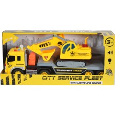 Игрален комплект Moni Toys - Камион с багер, 1:16