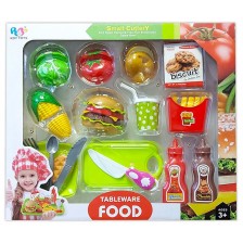 Игрален комплект Raya Toys - За бързо хранене, 17 части -1
