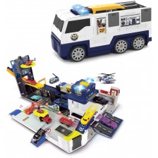Игрален комплект Dickie Toys - Сгъваем полицейски камион