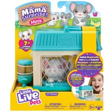 Игрален комплект Moose Little Live Pets - Къщичка с мишле с бебета и изненади -1