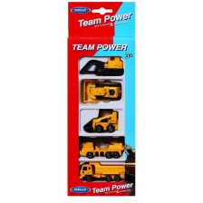 Игрален комплект Welly Team Power - Строителна бригада, 5 части