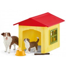 Игрален комплект Schleich Farm World - Жълта кучешка колибка