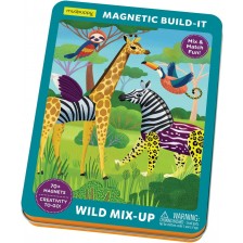 Игрален комплект Mudpuppy - Кутия с магнити, диви животни -1