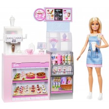 Игрален комплект Barbie You Can Be Anything - Магазин за кафе -1