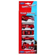 Игрален комплект Welly Team Power - Пожарна, 5 части