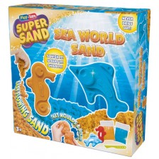 Игрален комплект Play-Toys - Кинетичен пясък, Морски свят -1
