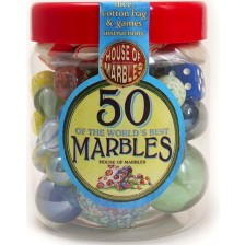 Игрален комплект House of Marbles - Буркан с 50 топчета -1