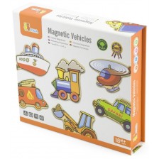 Игрален комплект Viga - Магнитни превозни средства