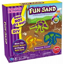 Игрален комплект Fun Sand - Кинетичен пясък, динозаври -1